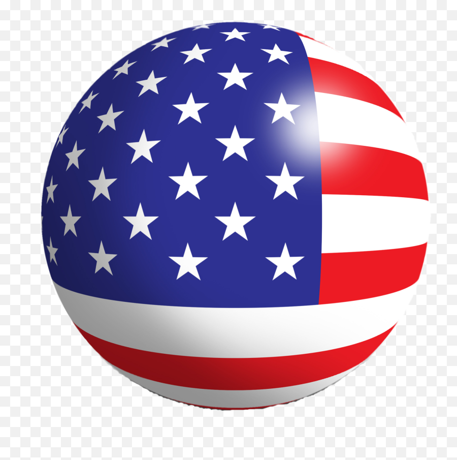 Flag Of The United States Clip Art - Usa Flag Sphere Png Emoji,Flag Train Flag Emoji
