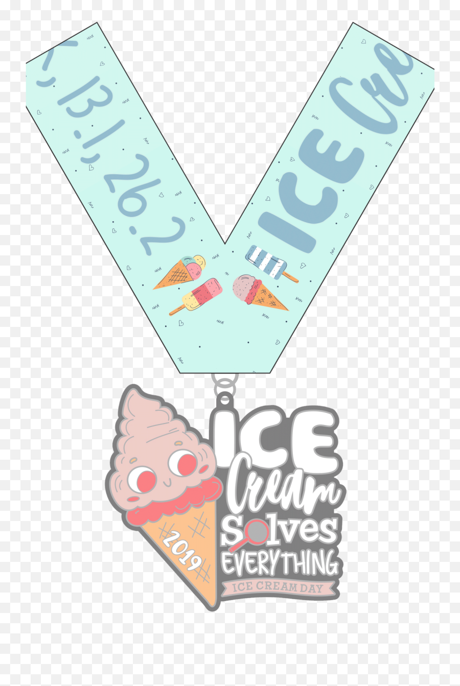 Ice Cream Day 1 Mile 5k 10k 13 - Icing Emoji,Ice Cream Sun Emoji