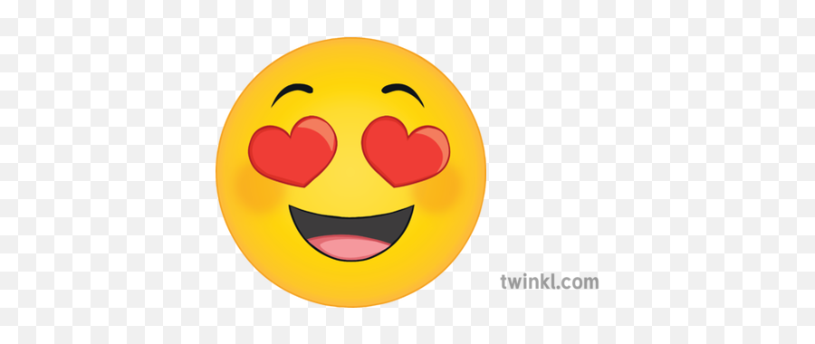 Heart Eyes Love Emoji Emoticon Ks3 Ks4 Illustration - Smiley,Love Emoji