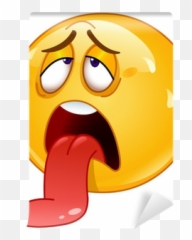 Exhausted Emoticon Wall Mural Pixers - Tired Emoji