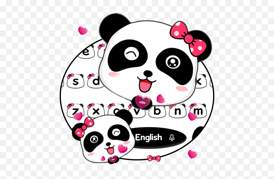Cute Panda Keyboard Theme - Keyboard Panda Emoji,Panda Emoji Keyboard