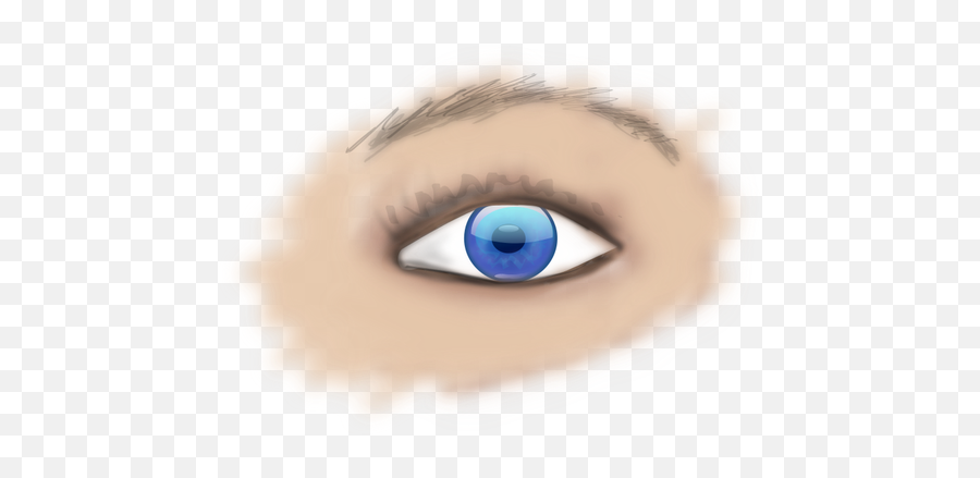 Blue Eye Drawing - Part Of Eye Is Donated Emoji,Beard Emoji