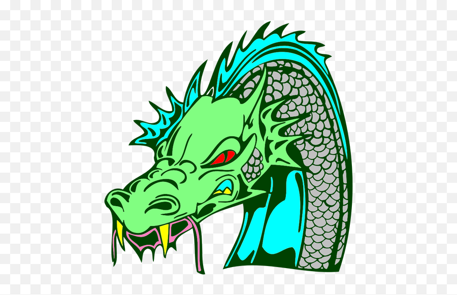 Wütend Grüner Drache - Green Dragon Head Png Emoji,Dragon Emoji
