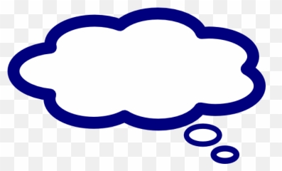 Thought Bubble Clip Art - Blue Clipart Emoji