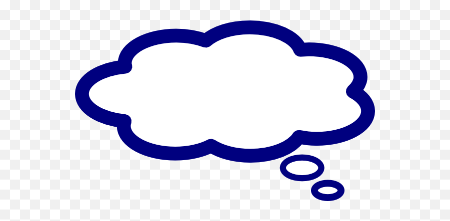 Thought Bubble Clip Art - Blue Thought Bubble Clipart Emoji,Thought Cloud Emoji