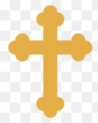 Cross Gold Christian Orthodox Three - Baptism Clipart Emoji
