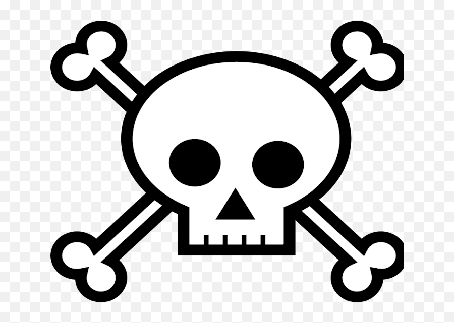 Skull And Crossbone Clipart - Draw Skull And Bones Emoji,Skull And Crossbone Emoji