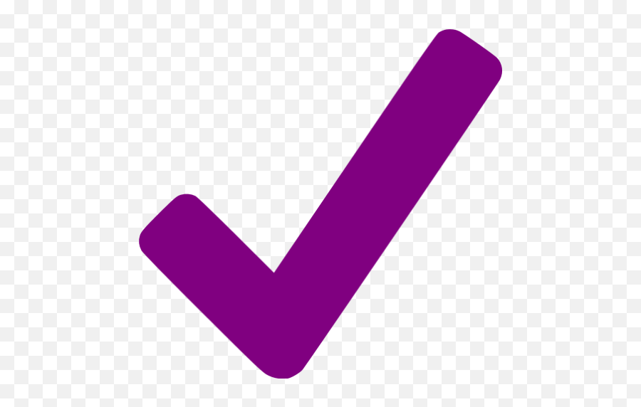 Checkmark Icon - Purple Check Mark Icon Emoji,Tick Emoticon