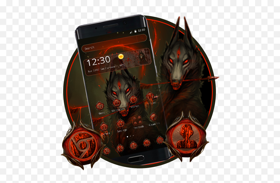 Red Devil Wolf Theme - Apps On Google Play Asian Emoji,Red Devil Emoji