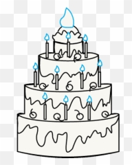 How to Draw Cake Easy Drawing Guides - Birthday Png Emoji