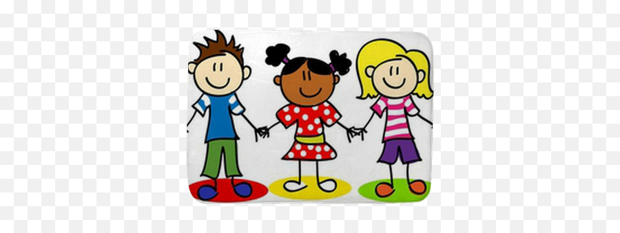 Stick Figure Ethnic Diversity Kids Bath Mat U2022 Pixers - We Live To Change Stick Figure Ethnic Diversity Kids Emoji,Stick Figure Emoticon