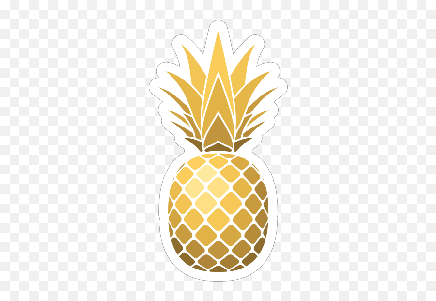 Shiny Golden Pineapple Sticker - Pineapple Symbol Emoji,Pineapple Pizza Emoji