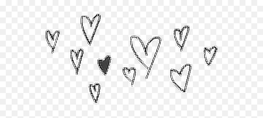 Hearts Heart Tumblr Aesthetic Cool Cute Kawaii Black - Doodle Aesthetic Heart Transparent Emoji,Instagram Emoji Bios