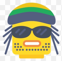 Glasses Emoticon interface happy Jamaican Lego Smoked - Icon Emoji
