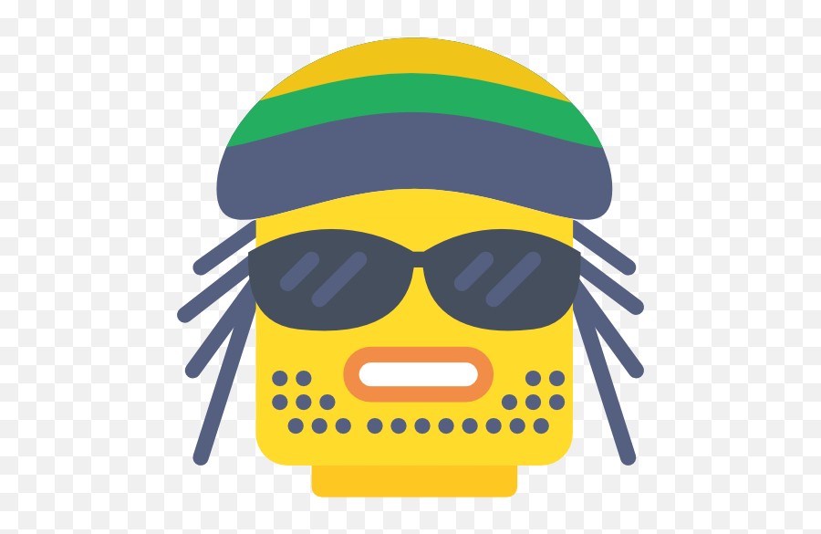 Glasses Emoticon Interface Happy Jamaican Lego Smoked Icon - Icon Emoji,Skiing Emoticon