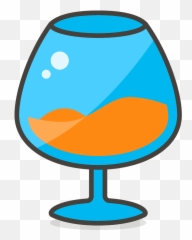Wine Glass Emoji Clipart - Icono Restaurantes Blanco