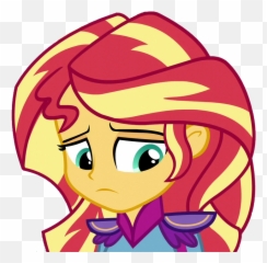 Sunset Shimmer Friendship Games Sad - Mlp Eg Uniform Emoji