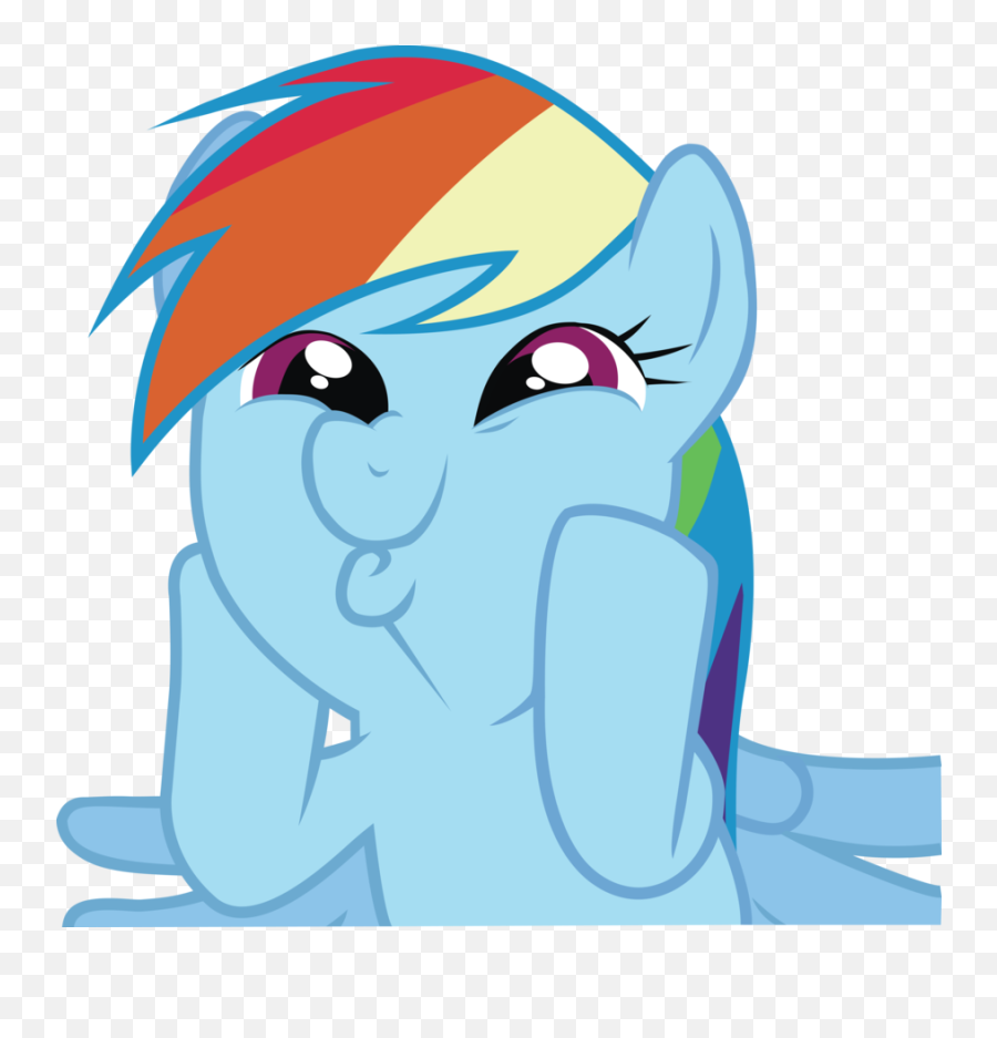 Weirdest Face Your Favorite Pony Has Made - Mlp Rainbow Dash Cute Face Emoji,Weirdest Emoji