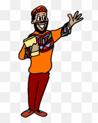 African Man Preacher Traditional - Clipart Emoji