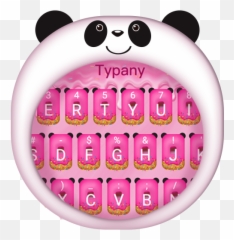 Cute Panda Donut Keyboard Theme - Emoticon Emoji,Panda Emoji Keyboard