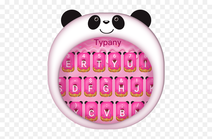 Cute Panda Donut Keyboard Theme - Emoticon Emoji,Panda Emoji Keyboard