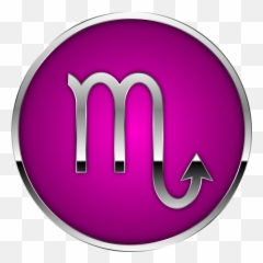 Zodiac Signs - Pink Scorpion Symbol Emoji