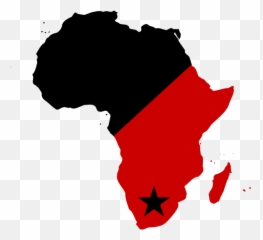 Black And Red Africa With Star - Logo Design In Emoji
