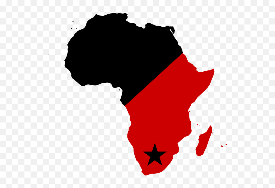 Black And Red Africa With Star - Logo Design In Africa Emoji,Cat Emoji Keyboard