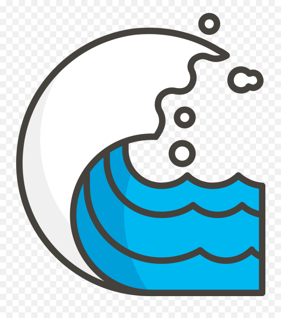 658 - Wave Icon Emoji,Blue Wave Emoji