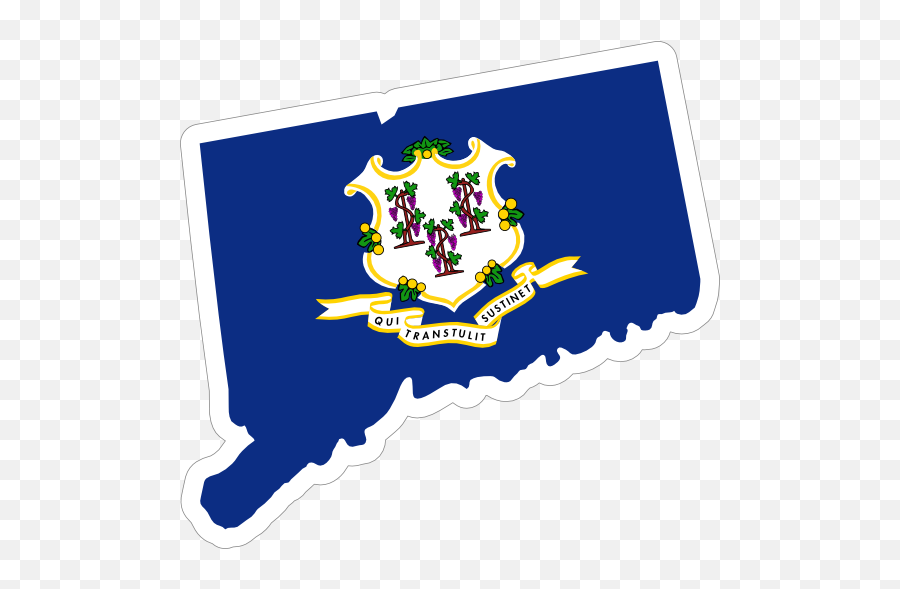 Connecticut Flag State Sticker - Connecticut 18th Century Flag Emoji,Louisiana Flag Emoji
