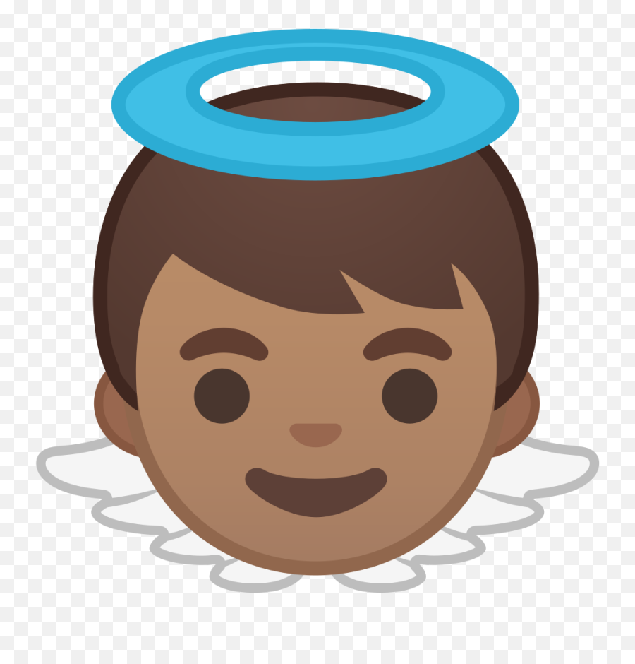 Baby Angel Medium Skin Tone Icon - Boy Angel Face Clipart Emoji,Baby Emoji Png
