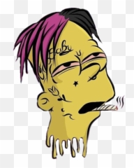 Lilpeep Lilpeeptattoo Tatto Lilpeeprip - Bart Simpson Wallpaper Iphone Emoji