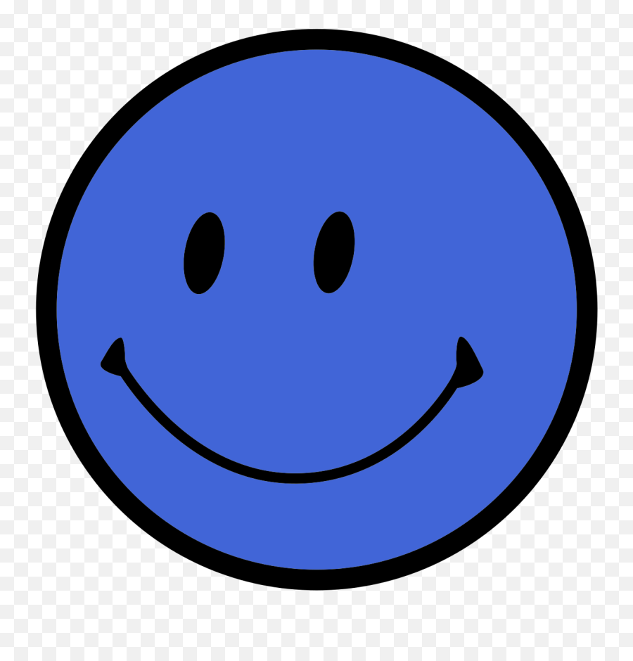 Blue Smiley Face Thank You Page 2 - Transparent Background Emoji Happy Face Clipart,Thank You Emoticon