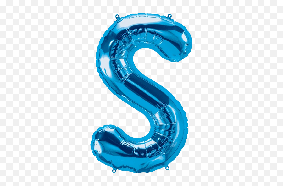 Blue Letter S Balloon - Blue Balloon Letter S Emoji,Blue Letters Emoji