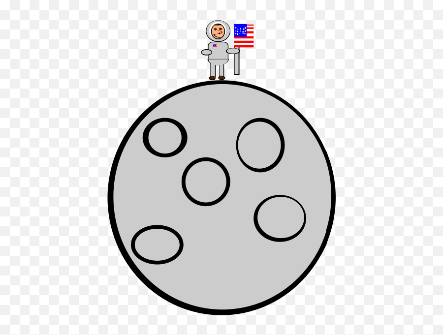 Vintage Man In The Moon Clipart Free - Neil Armstrong On The Moon Drawing Emoji,Moon Man Emoji