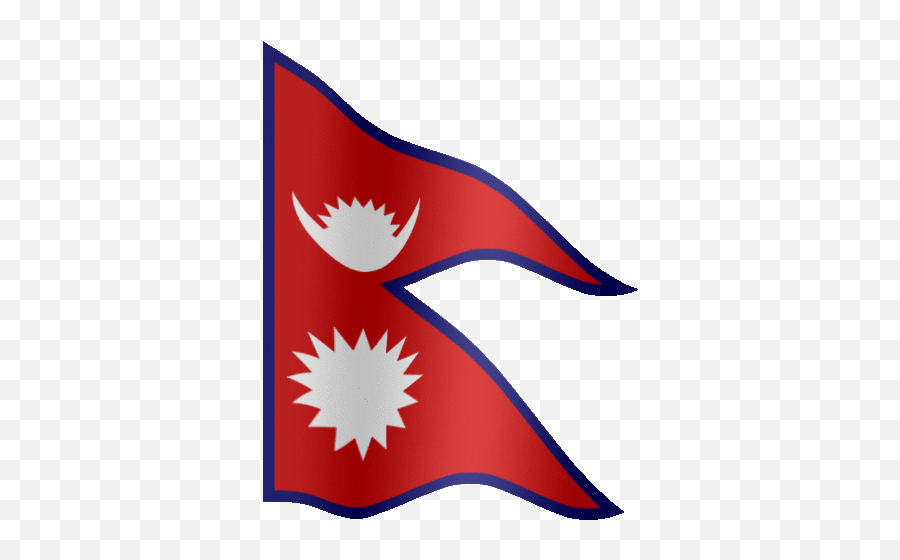 Nepali Stand Flag - Flag Of Nepal Gif Emoji,Ecuadorian Flag Emoji