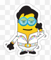 Minion Elvis Sticker - Minion Elvis Emoji,Elvis Emoji
