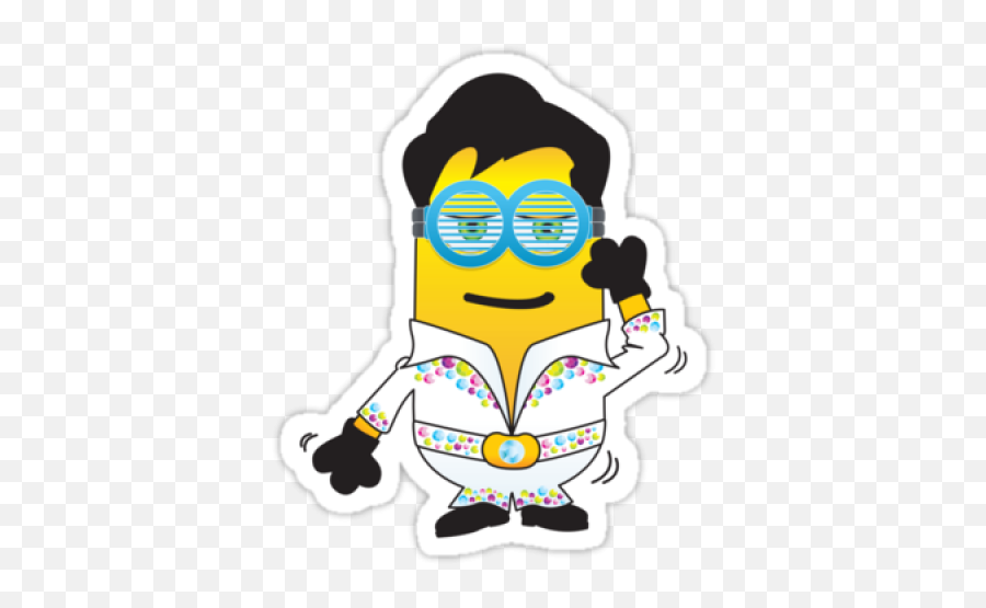 Minion Elvis Sticker - Minion Elvis Emoji,Elvis Emoji