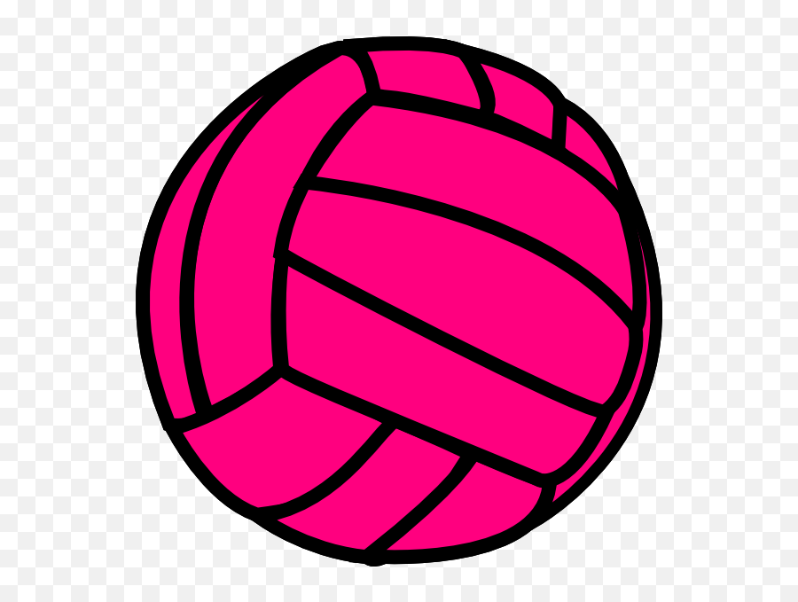 Pink Volleyball Clip Art Volleyball Clipart Volleyball - Volleyball Black And Yellow Emoji,Is There A Volleyball Emoji