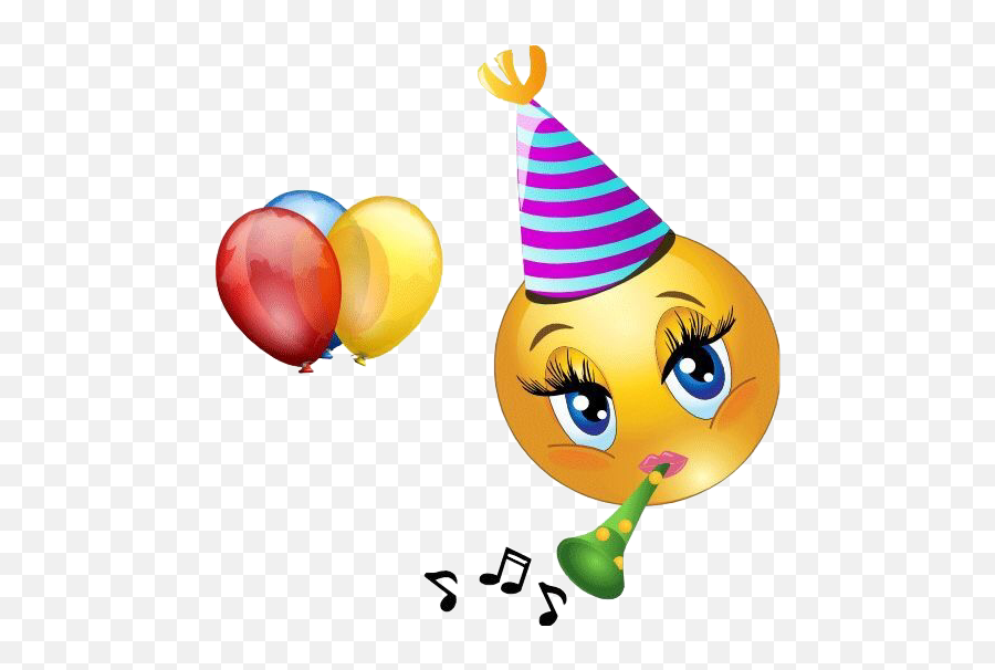 Music Horn Hat Balloons Party Celebration Celebrate Emo - Emoticons Birthday Emoji,Celebrate Emoji
