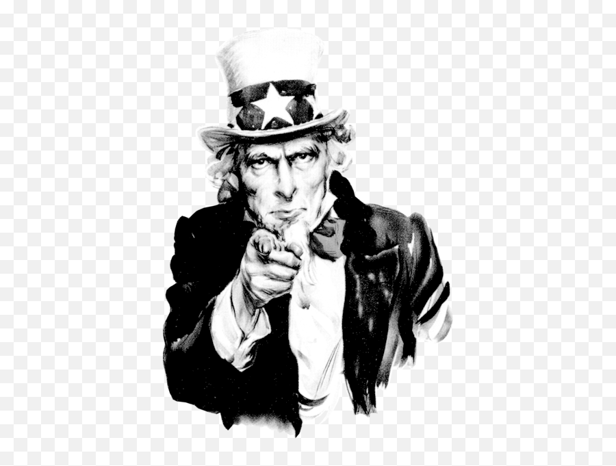 Uncle Sam Obama 08 Psd Official Psds - Uncle Sam Black And White Png Emoji,Uncle Sam Emoji