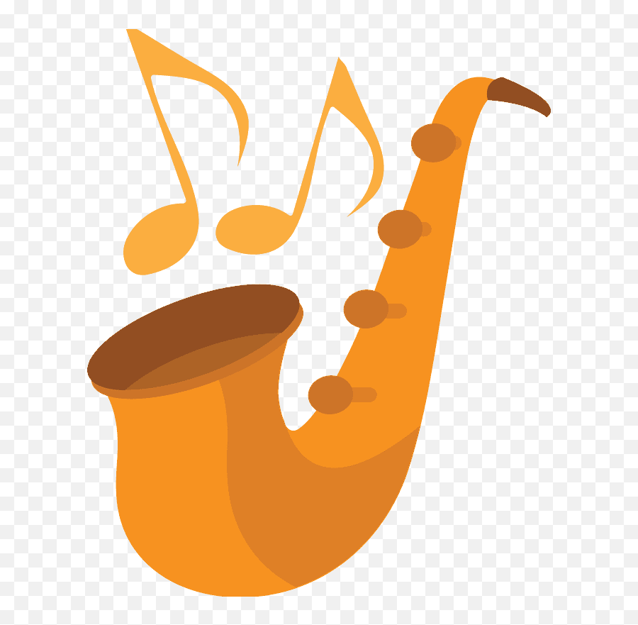 Saxophone Emoji Clipart - Clip Art,Violin Trumpet Saxophone Emoji