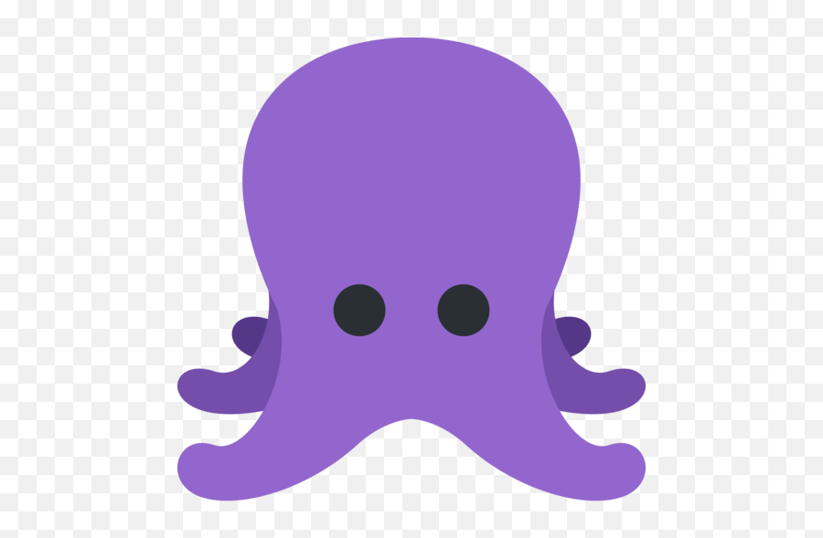 Octopus Emoji - Transparent Octopus Emoji,Purple Moon Emoji