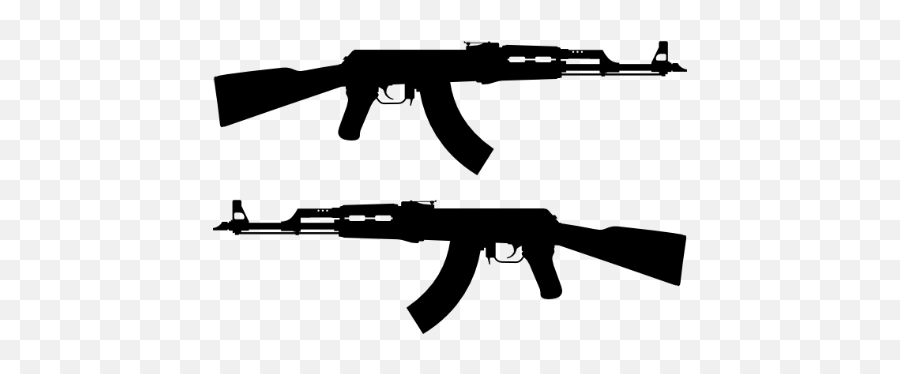 Black Ak47 Transparent Png Clipart Free Download - Ak 47 Silhouette Emoji,Ak47 Emoji