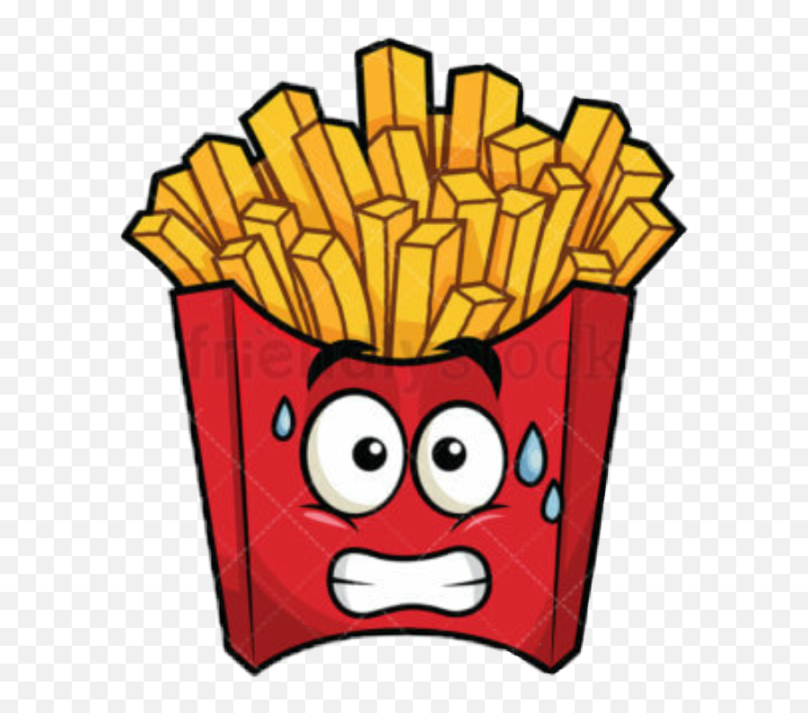 French Fries Sticker Challenge - Smile French Fries Vector Emoji,Deep Fried Joy Emoji