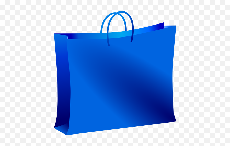 Blue Bag Vector Drawing - Blue Shopping Bag Clipart Emoji,Emoji Tote Bag