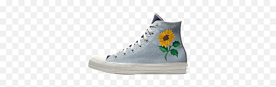 Chuck Taylor All Star Floral Embroidery - Custom Chuck Taylor All Star Floral Embroidery High Top Emoji,Emoji Converse Shoes