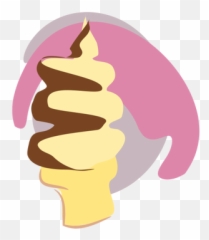 Chocolate Ice Cream In Cone Vector - Copyright Free Ice Cream Emoji,Hot Chocolate Emoji