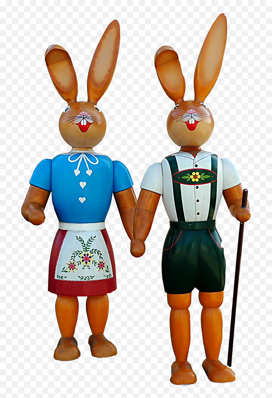 Easter Easter Figures Bunny Couple - Easter Emoji,Rabbit Egg Emoji