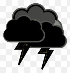 Free Lightning Thunder Vectors - Black Cloud With Emoji